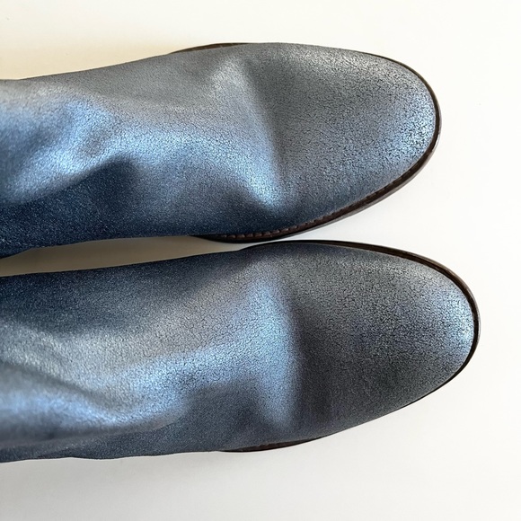 MOMA Anna Boots in Metallic Blue Genuine Leather, 40EU, NWOT - Picture 5 of 13